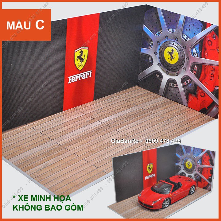 Mô Hình Handmade Garage Xe Tỉ Lệ 1:24 - Hầm Xe Hoặc Thương Hiệu Xe  - 7047