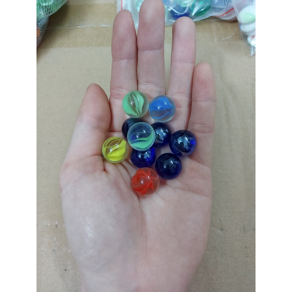 Phụ kiện trang trí bể cá: Bi ve * 10 viên