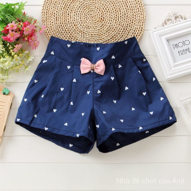 Quần Short Cotton Ống Rộng Phong Cách Hàn Quốc Dành Cho Bé Gái