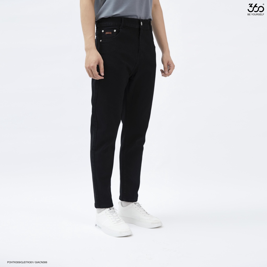 Quần jean nam thương hiệu 360 Boutique chất liệu jean cotton form slim - QJDTK301