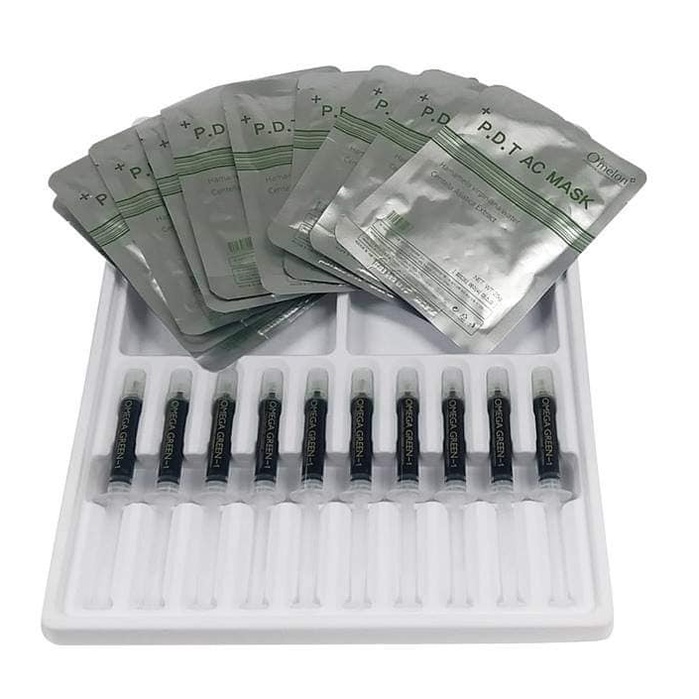 Set 10 Bộ kit chăm sóc da mụn Omega Green tại nhà spa HÀn Quốc hàng Omelon