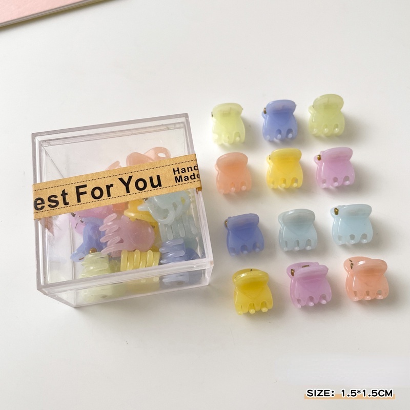 Set 24 Kẹp Tóc Mini Màu Đen Phong Cách Hàn Quốc