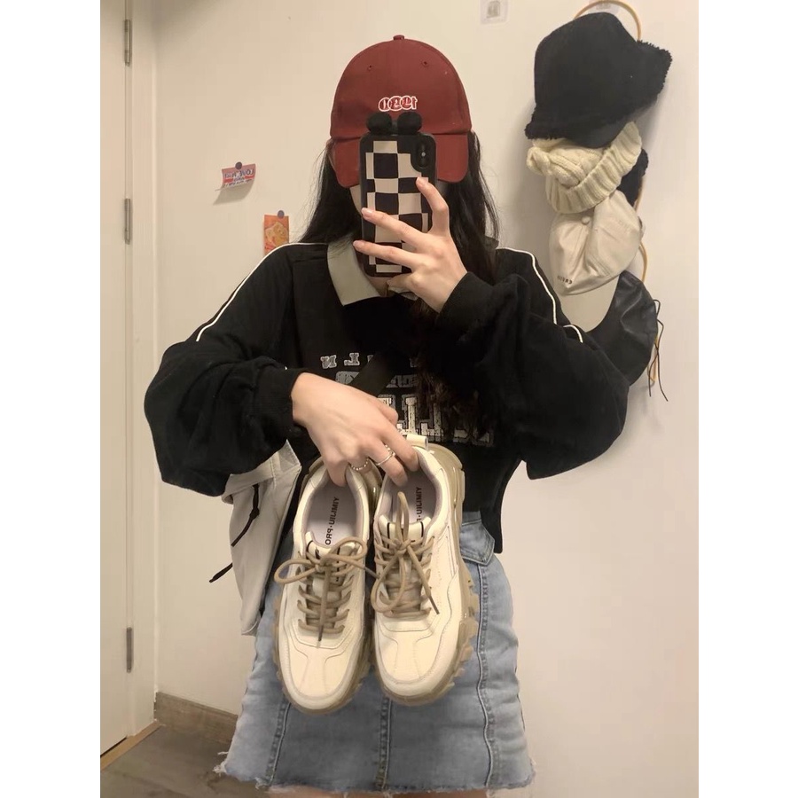 Giày Thể Thao Đế Dày Màu Trắng Dễ Phối Đồ Thời Trang Mùa Hè Cho Nữ