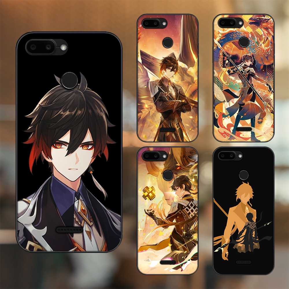 Ốp lưng Xiaomi Redmi 6 viền đen in hình Zhongli Genshin Impact