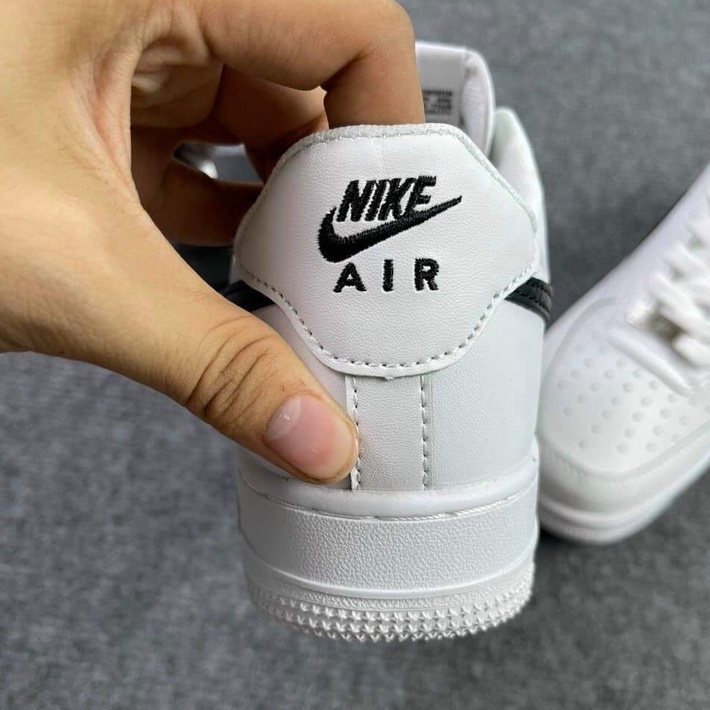 Giày nam AF1 vệt đen trắng , Giày thể thao air force 1 low logo đen nam nữ bản đẹp 2022 full box bill