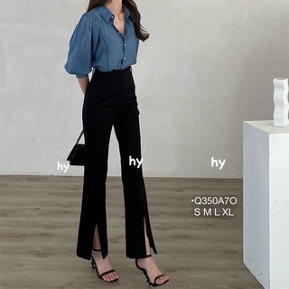 QUẦN LOE XẺ TÀ LƯNG CAO, QUẦN TÂY THIẾT KẾ ỐNG LOE XẺ