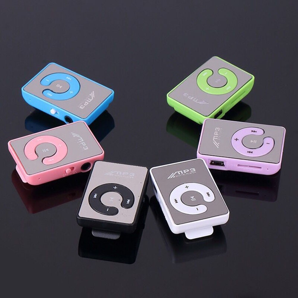 Máy nghe nhạc MP3 kích thước nhỏ gọn hỗ trợ thẻ nhớ TF có kẹp tiện dụng