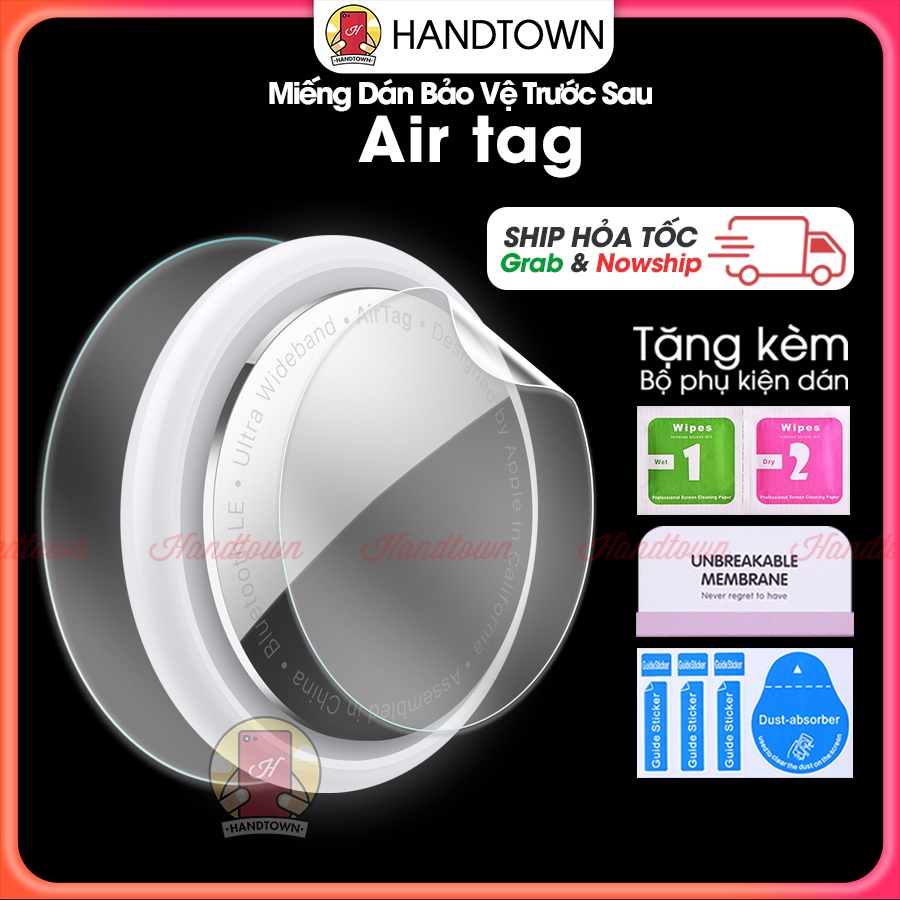 Combo 2 Miếng dán Film Ppf dành cho Air tag mặt trước và mặt sau bảo vệ thiết bị chống va đập và trày xước