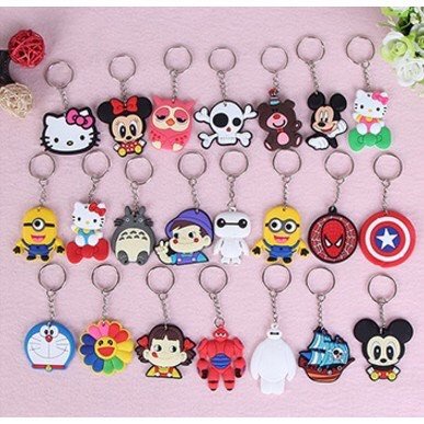 Móc khóa silicon mini nhiều hình cute Lch