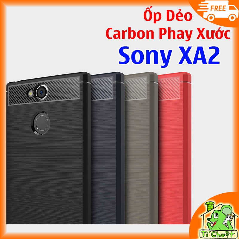 Ốp Lưng Sony XA2 dẻo cacbon phay xước chống sốc