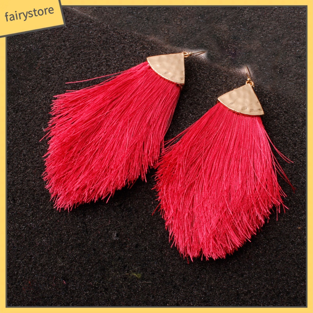 Bông tai tua rua dài thời trang cá tính cho nữ