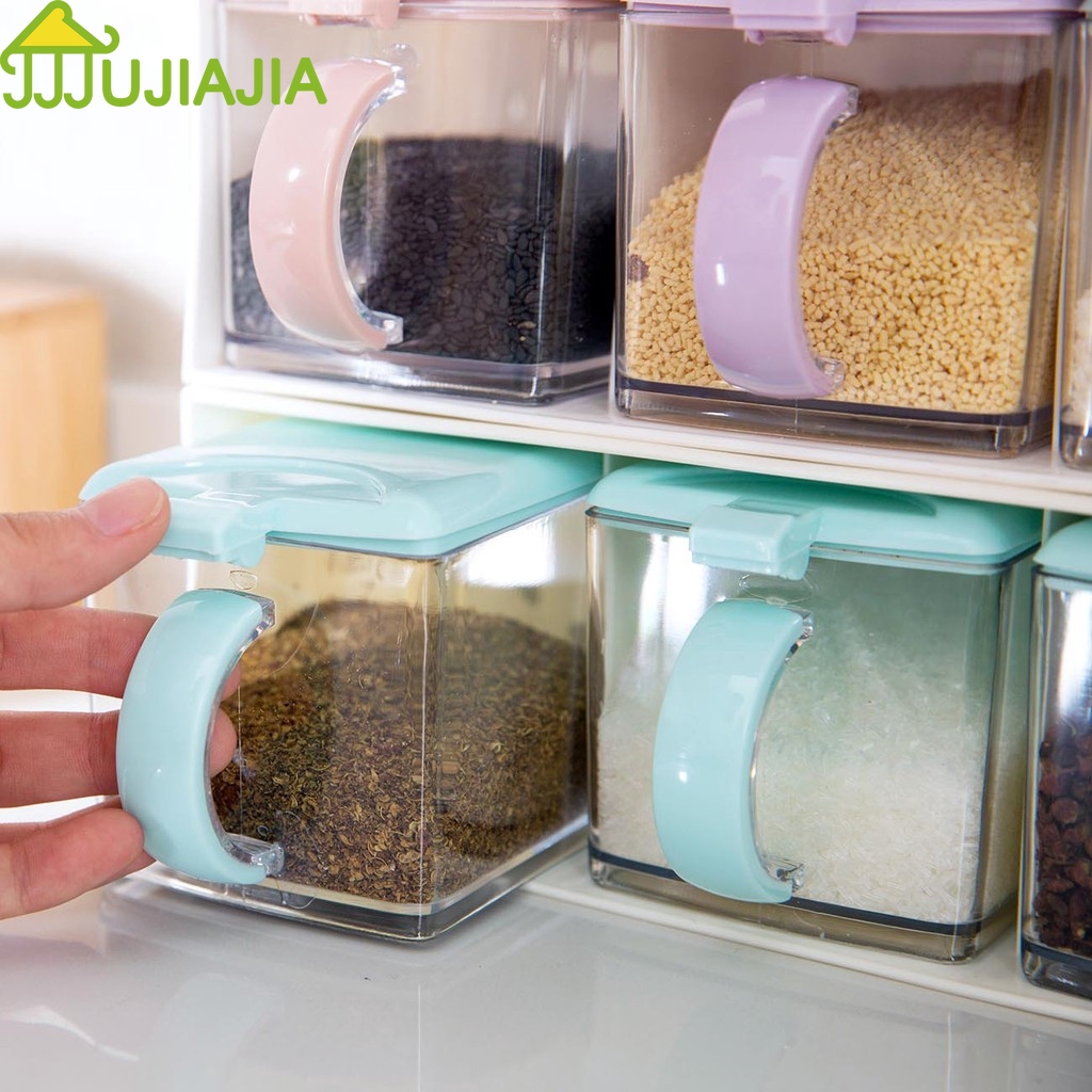 Bộ Hộp Nhựa JUJIAJIA Đựng Gia Vị Có Ngăn Kéo Tiện Lợi