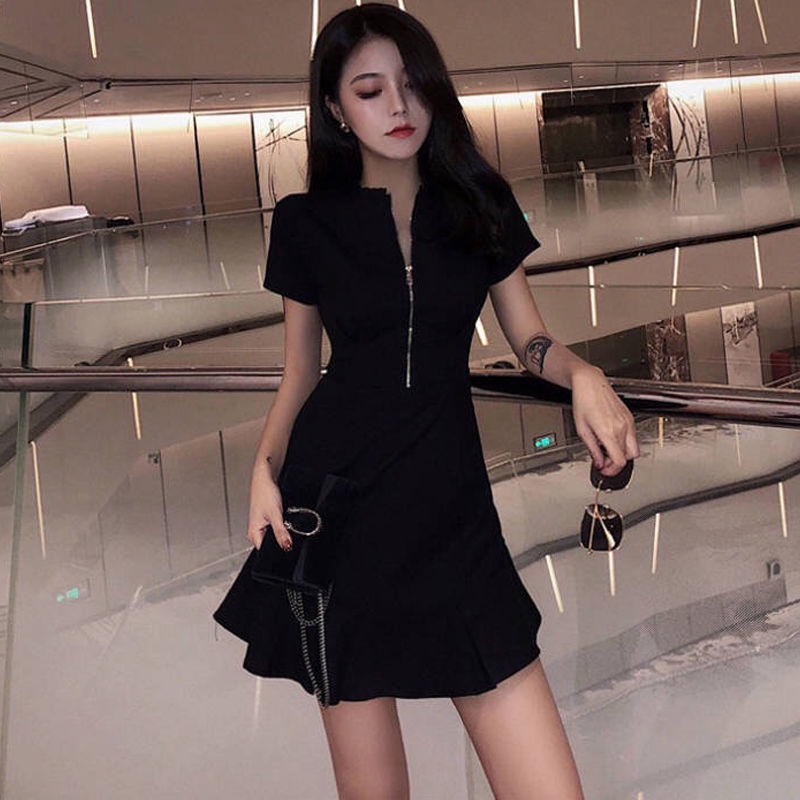 Đầm Đen Dài Có Khóa Kéo Thời Trang Nữ Tính Sành Điệu | BigBuy360 - bigbuy360.vn