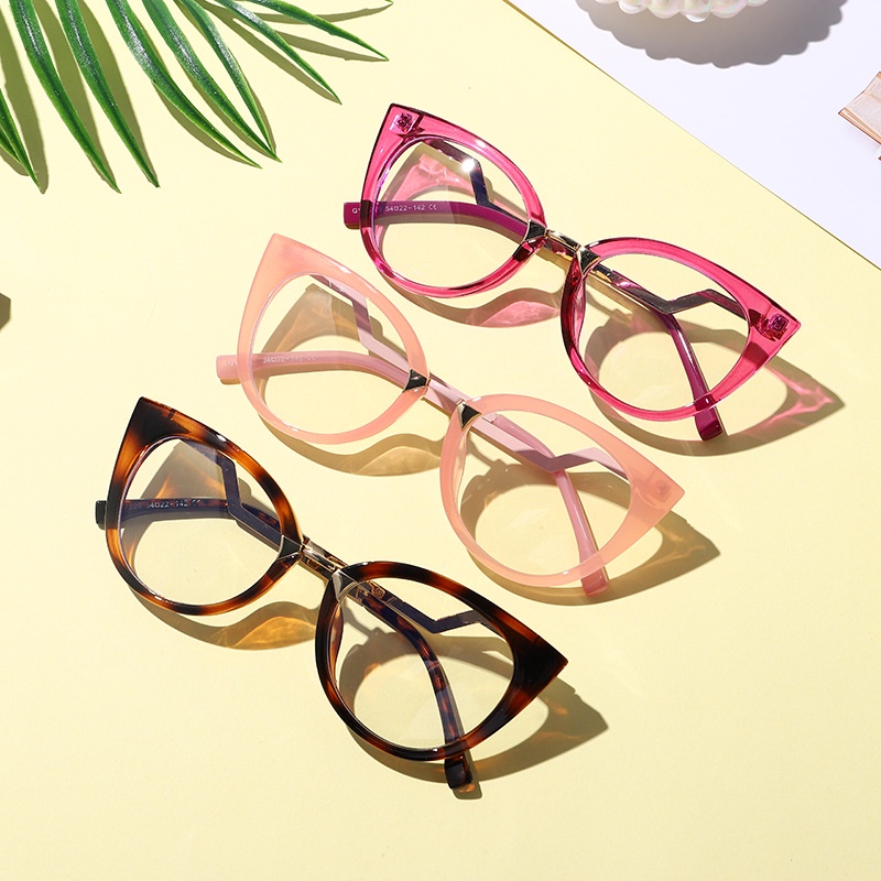 Kính Mát Gọng Mắt Mèo Chống Ánh Sáng Xanh TR90 Thời Trang Cho Nữ