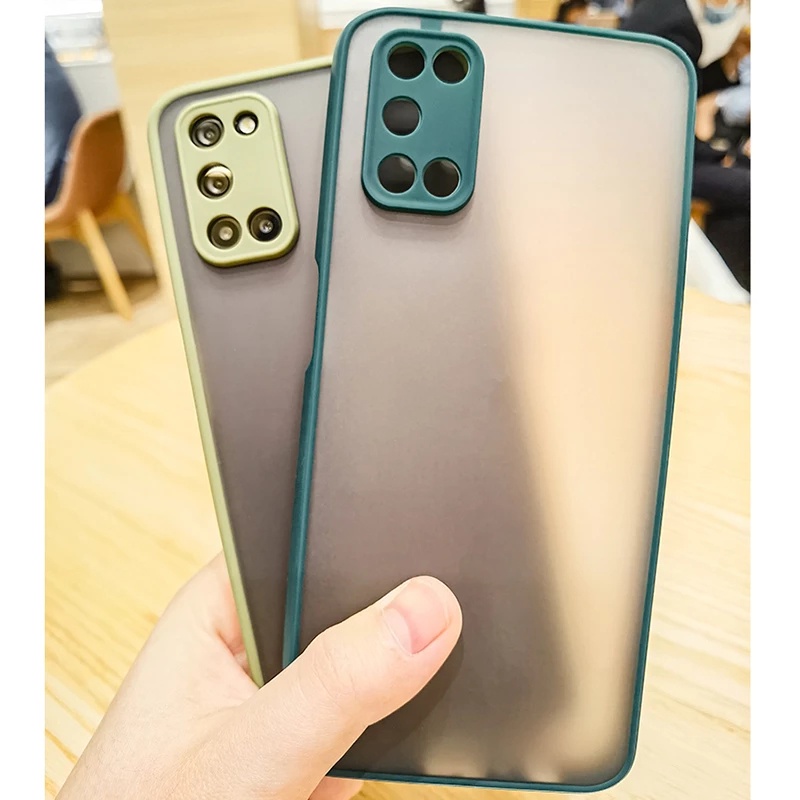 OPPO A94 A54 A3s A5s A5 A9 A91 A92 A72 A52 A31 A12 A12e F11 Pro 2020 Ốp lưng siêu dày viền mờ Vỏ bảo vệ ống kính máy ảnh