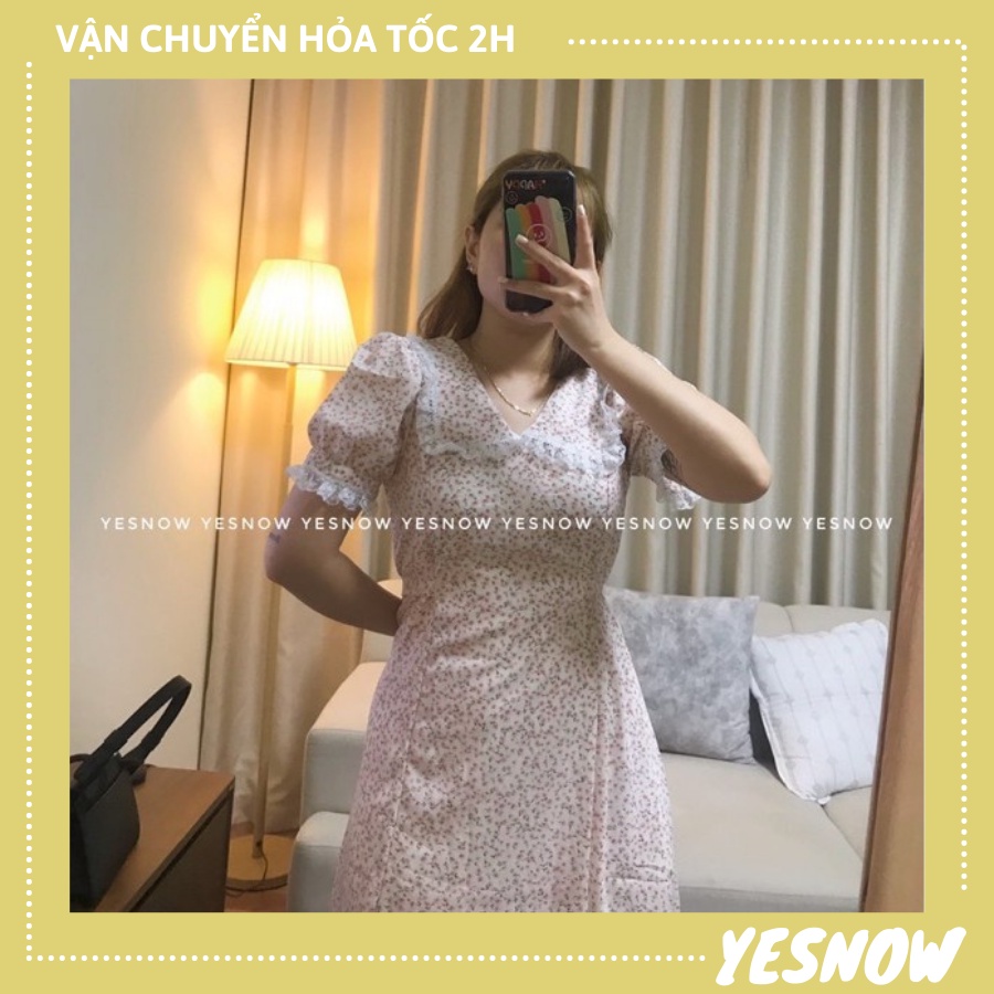 Đầm - Váy cổ ren hoa nhí hot 2021 🥑 Váy phong cách vintage nhiều màu 🥑Váy cổ ren chít eo dáng dài 🥑 Váy cổ ren siêu xinh | BigBuy360 - bigbuy360.vn