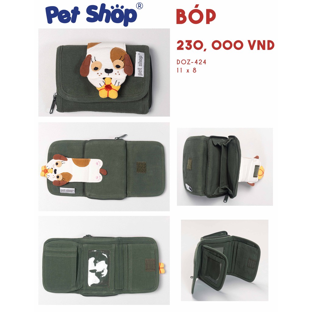 Ví gấp nhỏ nhiều ngăn PET SHOP DOZ-424