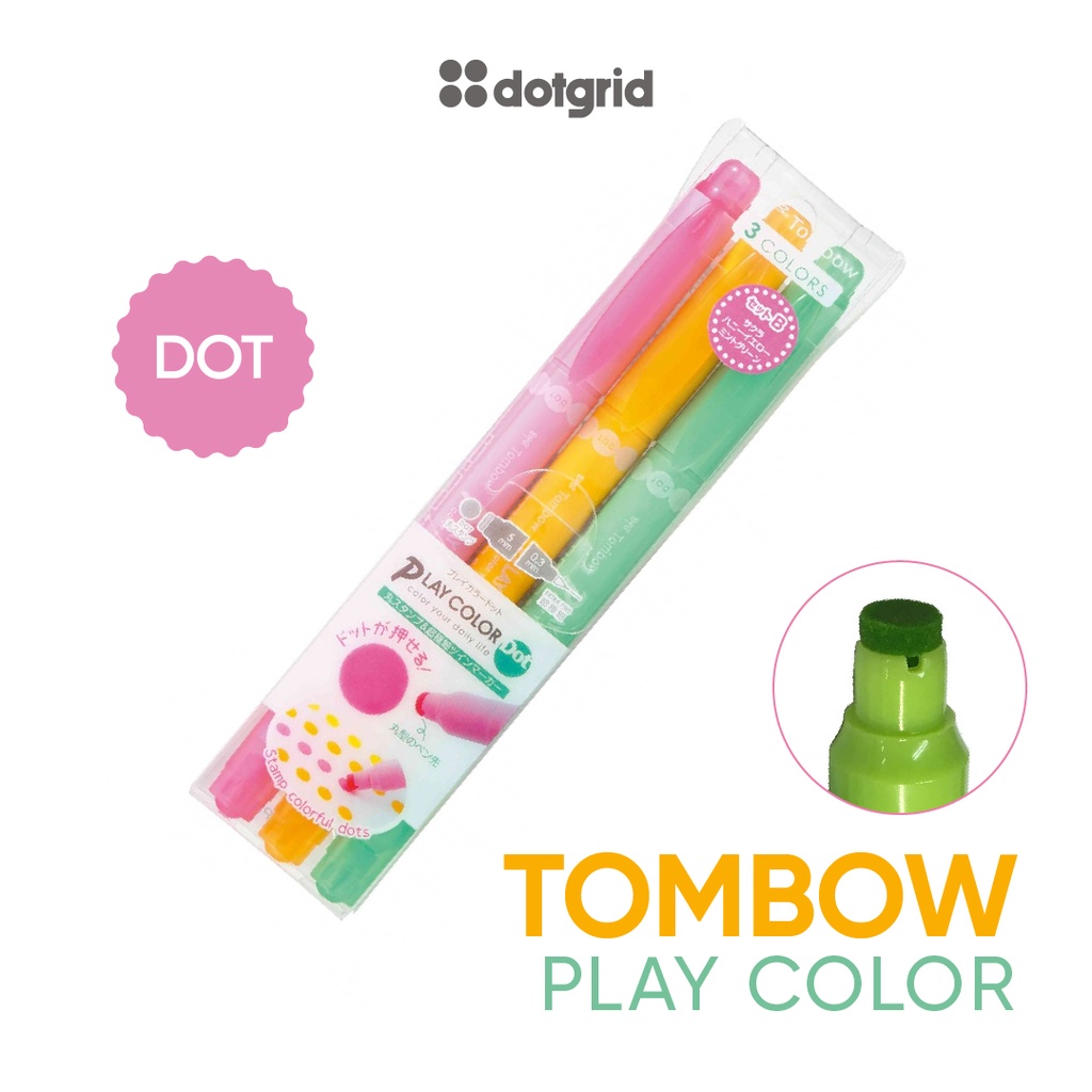 Bút trang trí Tombow Play Color Dot bộ 3 màu