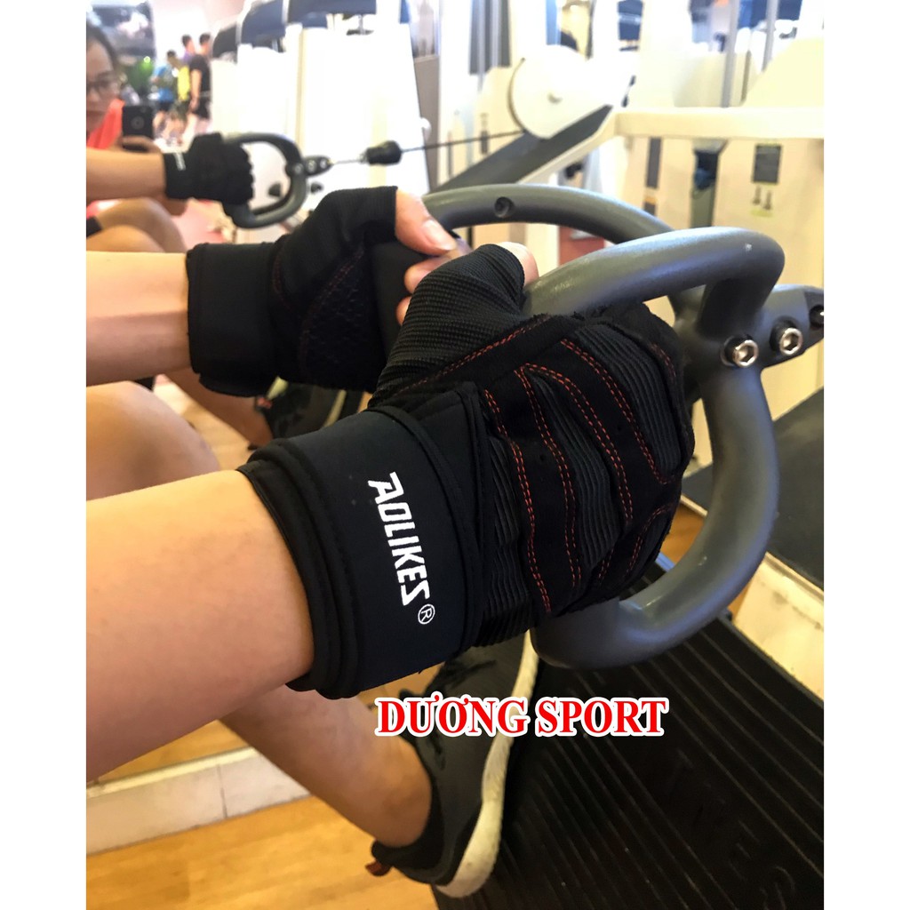 Găng tay tập gym có cuốn Aolikes chất lượng cao