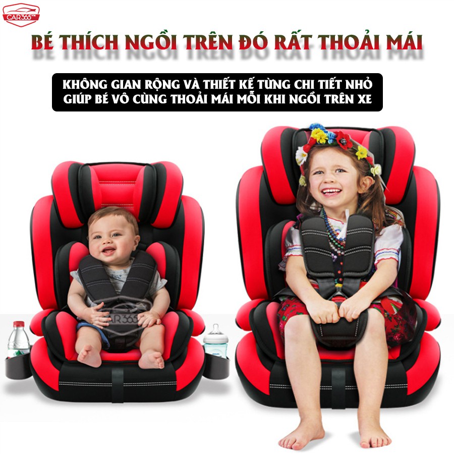 Ghế ô tô cho bé CAR365 an toàn tiện lợi, dây đai chắc chắn, chất liệu thoáng khí tương thích mọi loại xe - CAR26