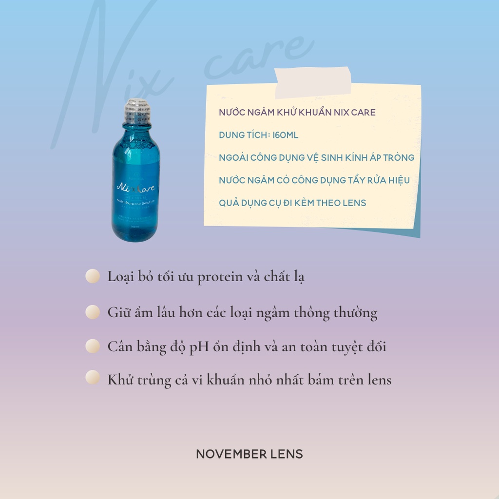 Set Nước Ngâm Và Nhỏ Mắt Cho Kính Áp Tròng Ofresh và Nix Care chính hãng OLENS