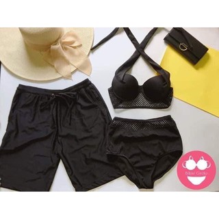 Bikini 2 mảnh cạp cao phối ren