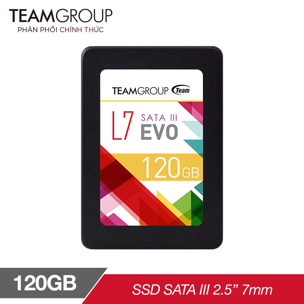 Ổ cứng SSD Team Group L7 EVO 120GB Sata III 2.5" 7mm (Bảo hành đổi mới 36 tháng) - Hãng phân phối chính thức