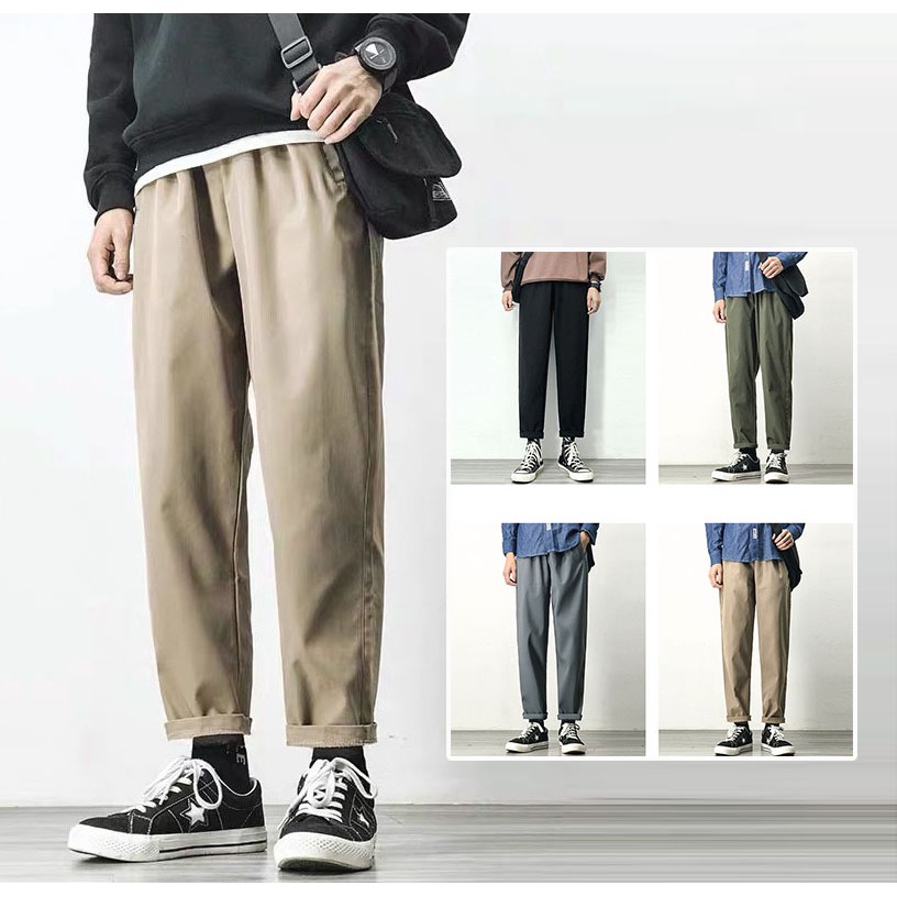 Quần Baggy Nam Basic Chất Kaki Mềm Trơn Màu Phong Cách Trẻ Trung Thời Trang MixxStore QUAN NAM 060
