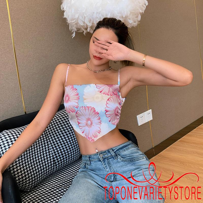 Áo Không Tay Hở Lưng Họa Tiết Hoa Quyến Rũ Cho Nữ | BigBuy360 - bigbuy360.vn