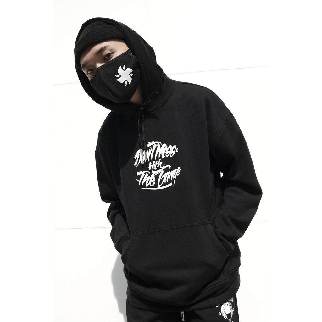 Áo Hoodie Chữ - Đen - Street Gang