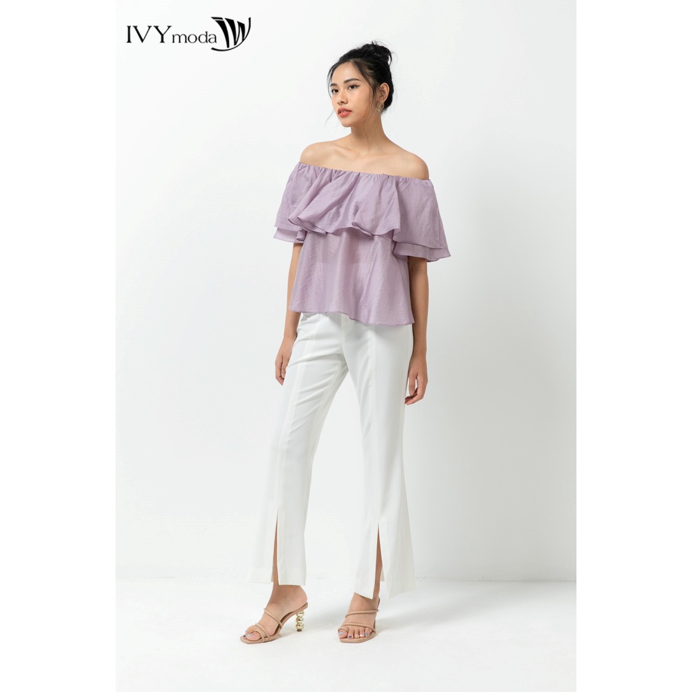 Áo trễ vai nữ vải sợi Tencel IVY moda MS 16B8735