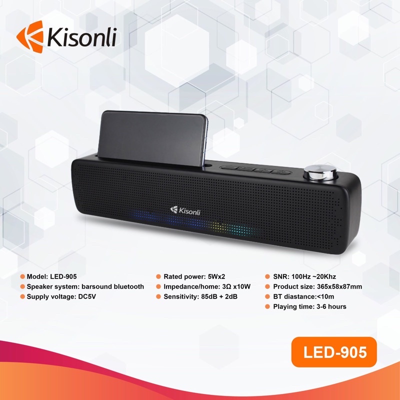 Loa Kisonli Bluetooth 905 LED