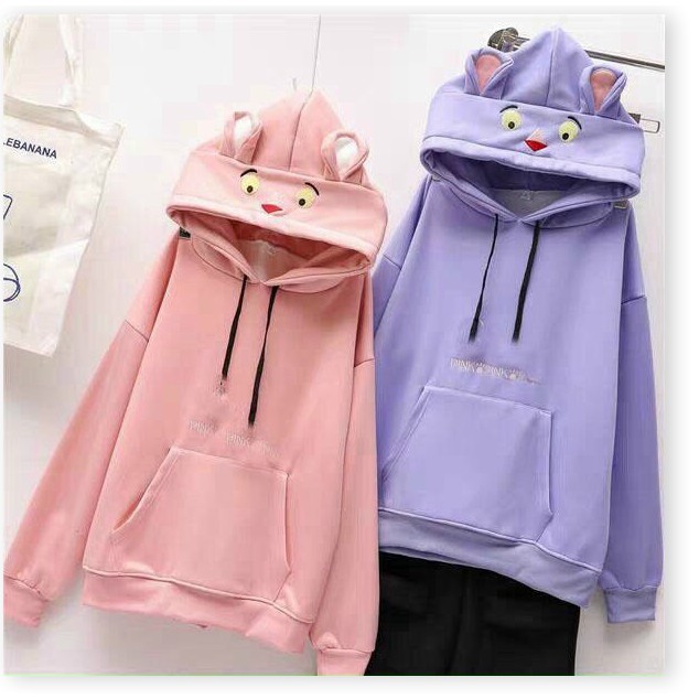 ÁO KHOÁC NỈ HOODIE PHỐI NÓN TAI THỎ SIÊU ĐẸP CỰC HOT