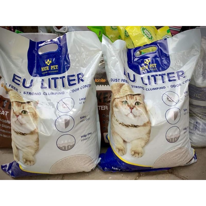 [Mã PET50K giảm Giảm 10% - Tối đa 50K đơn từ 250K] Cát vệ sinh cho mèo EU cat litter loại 1