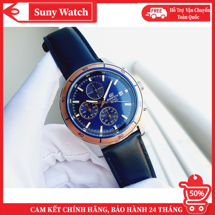 ⌚️Đồng Hồ Nam Casio EDIFICE EFR 526L Điểm Nhấn Là 3 Mặt Đồng Hồ Phụ Được Phủ Màu Xám Nổi Bật