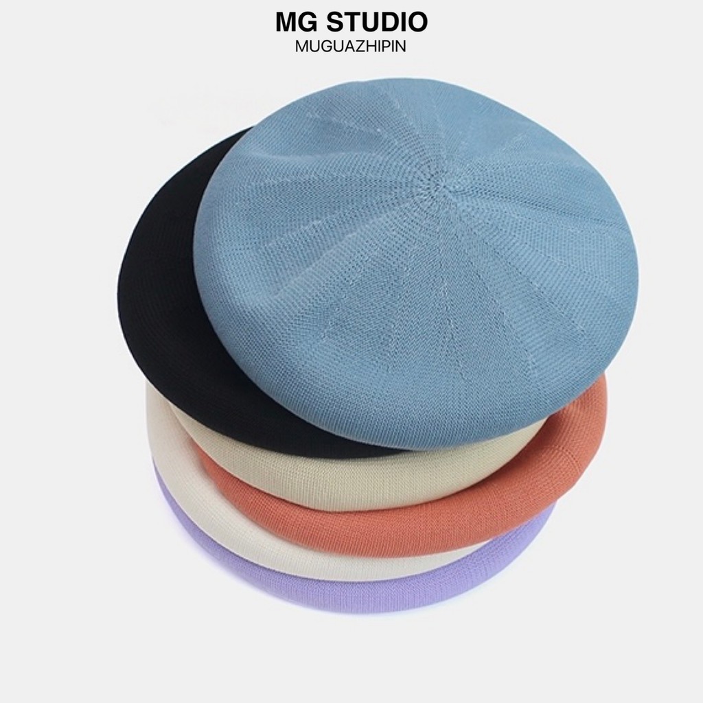 Mũ Dáng Beret MG STUDIO Có 14 Màu Tùy Chọn Dành Cho Mùa Hè