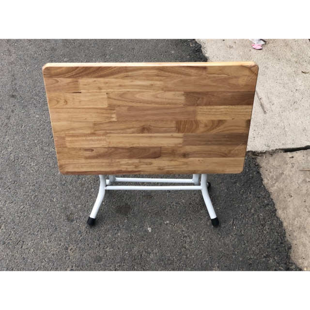 Bàn gấp gọn gỗ cao su 40x60 cao 50 cm Havaco hj25