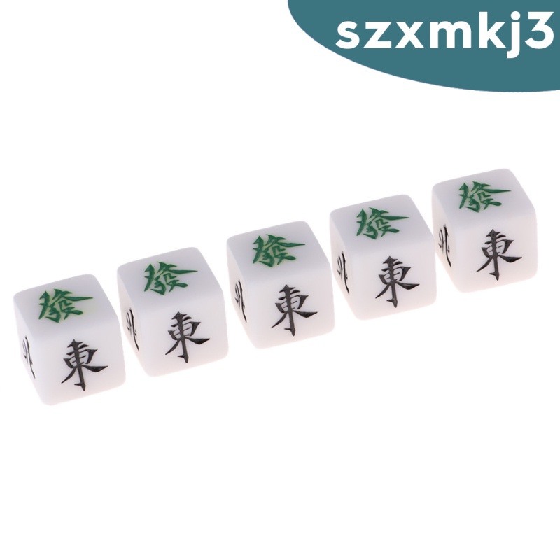 Tutoo  Board Game Mahjong Dices East West South North Mid Direction 6-Die Dices