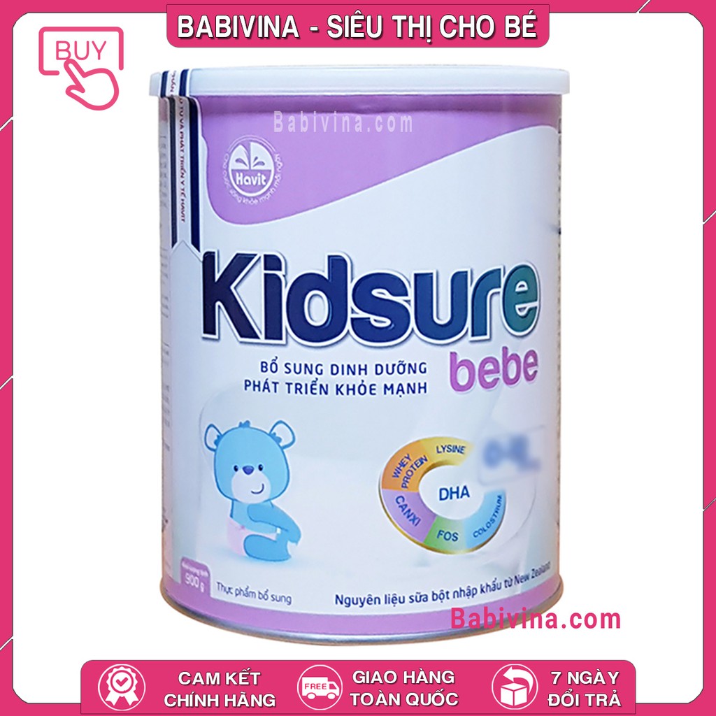 [CHÍNH HÃNG] Sữa Havit Kidsure 900g - Kidsure Bebe 900g - Havit Grow  900g | Date Mới Nhất, Giá Tốt Nhất | Babivina