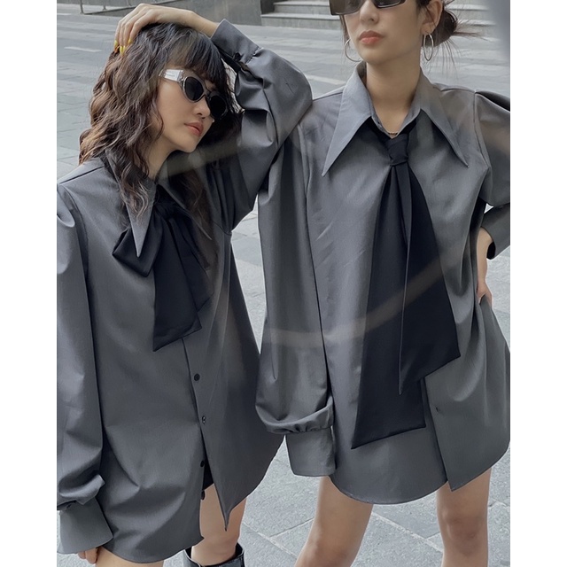 Áo sơ mi dáng váy kèm nơ Alice Blouse - NAYEM