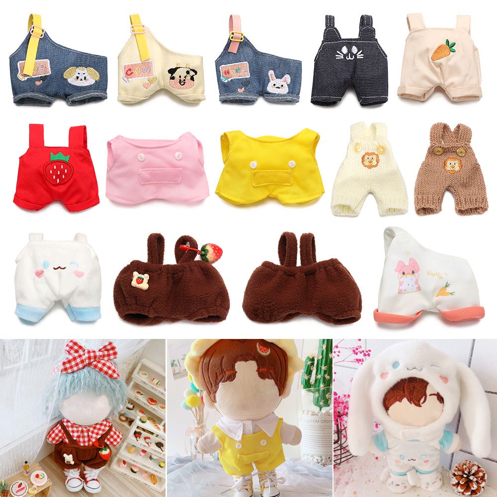 Quần yếm nhồi bông hình động vật cho búp bê 20cm