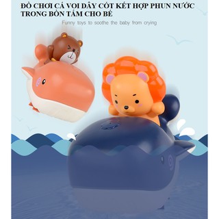 ĐỒ CHƠI CÁ VOI DÂY CÓT KẾT HỢP PHUN NƯỚC TRONG BỒN TẮM CHO BÉ