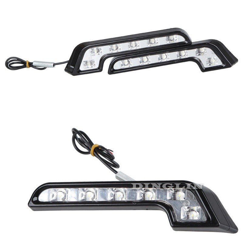 Đèn chạy xe hơi ban ngày phá sương mù 6 LED 12V tiện lợi