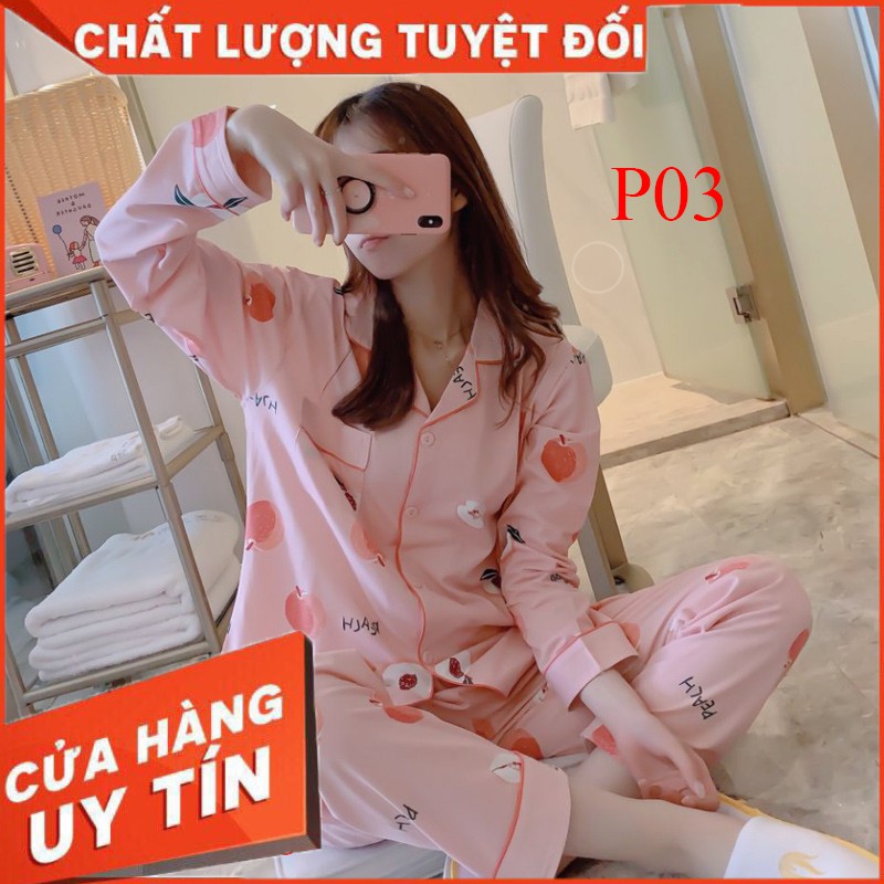 Đồ Bộ Pijama Dài Tay Lụa, Đồ Ngủ Pizama Nữ - Phong Cách Hàn Quốc - Sợi Tơ Sữa Cao Cấp Mềm, Mịn - Siêu Dễ Thương