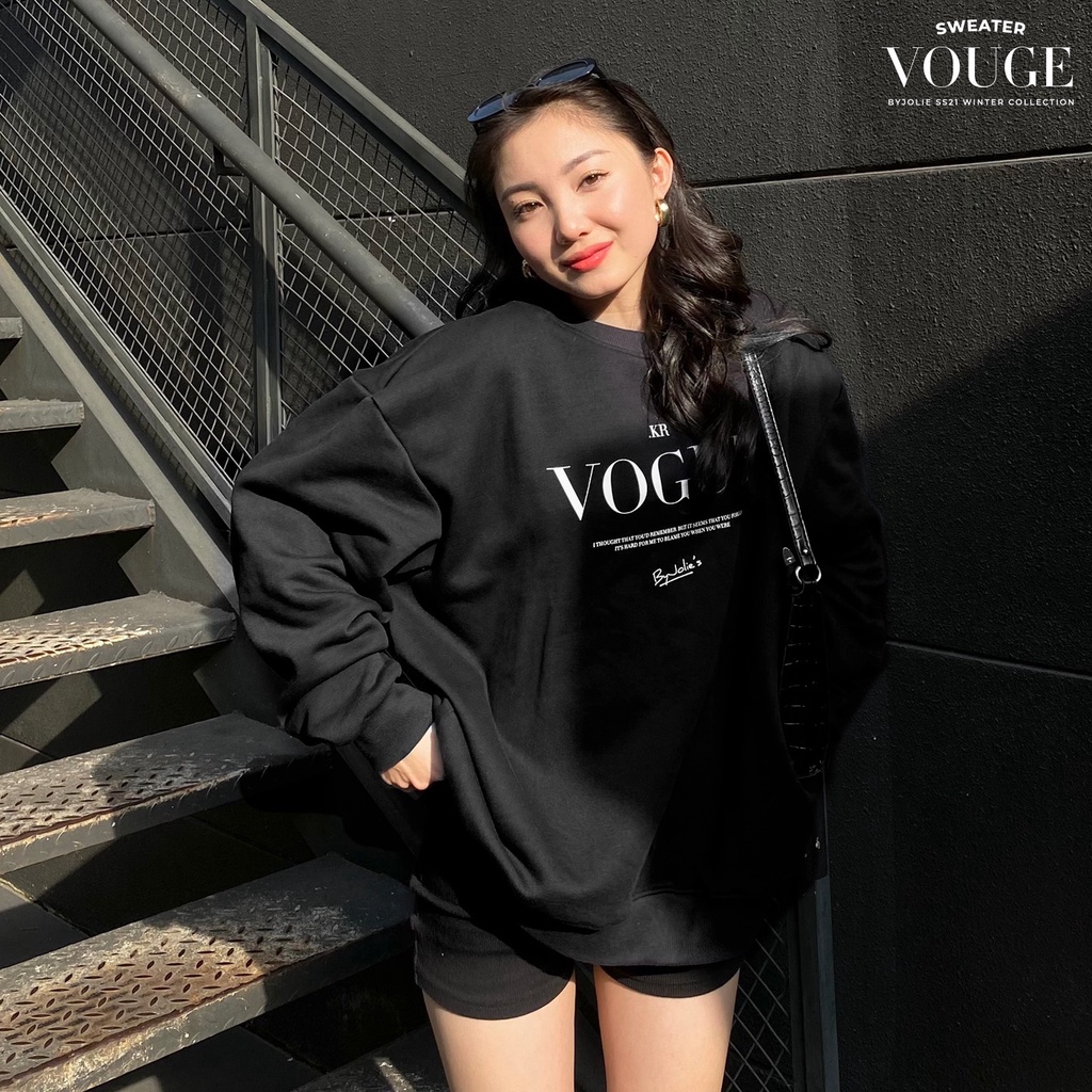 Áo sweater Vogue chất nỉ bông mềm mịn không xù