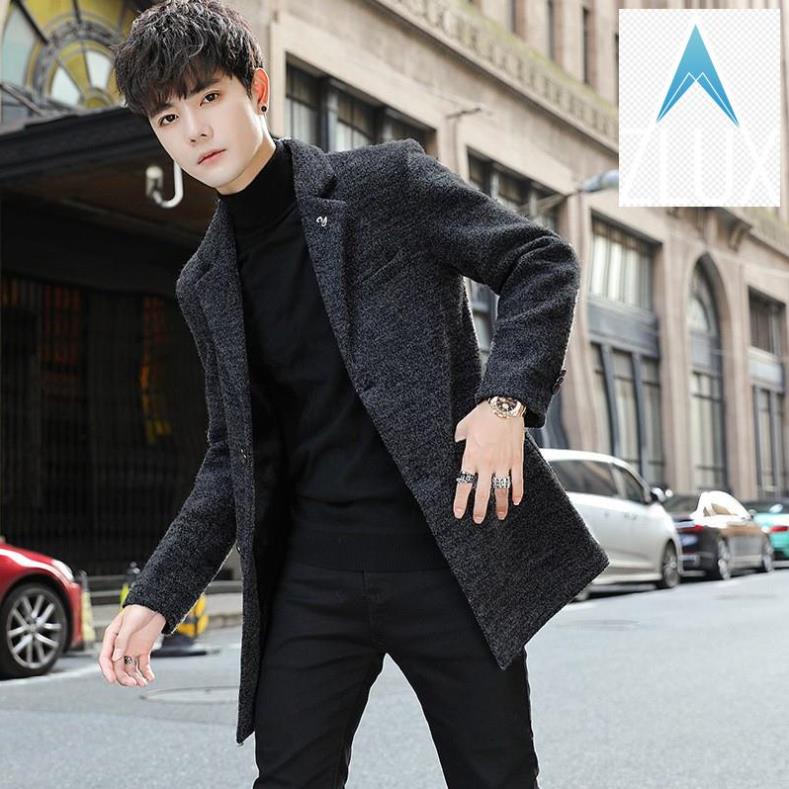 Áo Dạ Nam Áo Mangto Dáng Vừa chất dạ đẹp cao cấp mã DV22