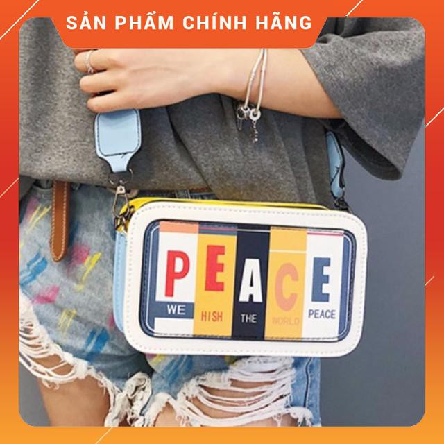 [HOT] [XẢ KHO GIÁ SỐC] Túi đeo chéo hộp PEACE cá tính BH 252