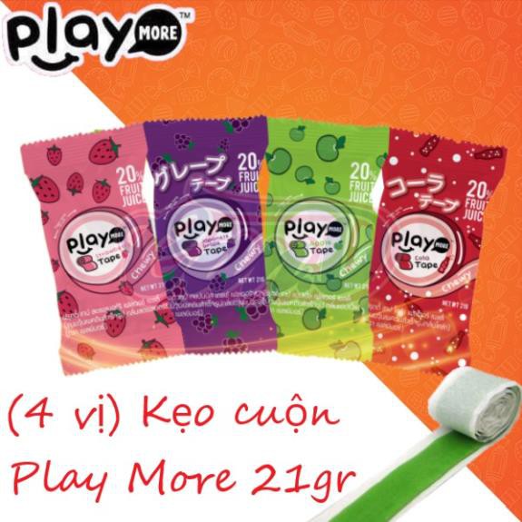 (4 vị) Kẹo cuộn Play More 21gr