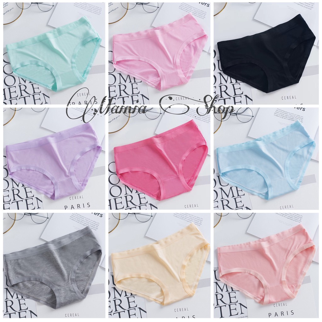 Quần Lót Cotton Nữ Màu Trơn Size L XL Chíp Nữ Cotton Dễ Thương Rẻ Đẹp Co Giãn Mainia Shop