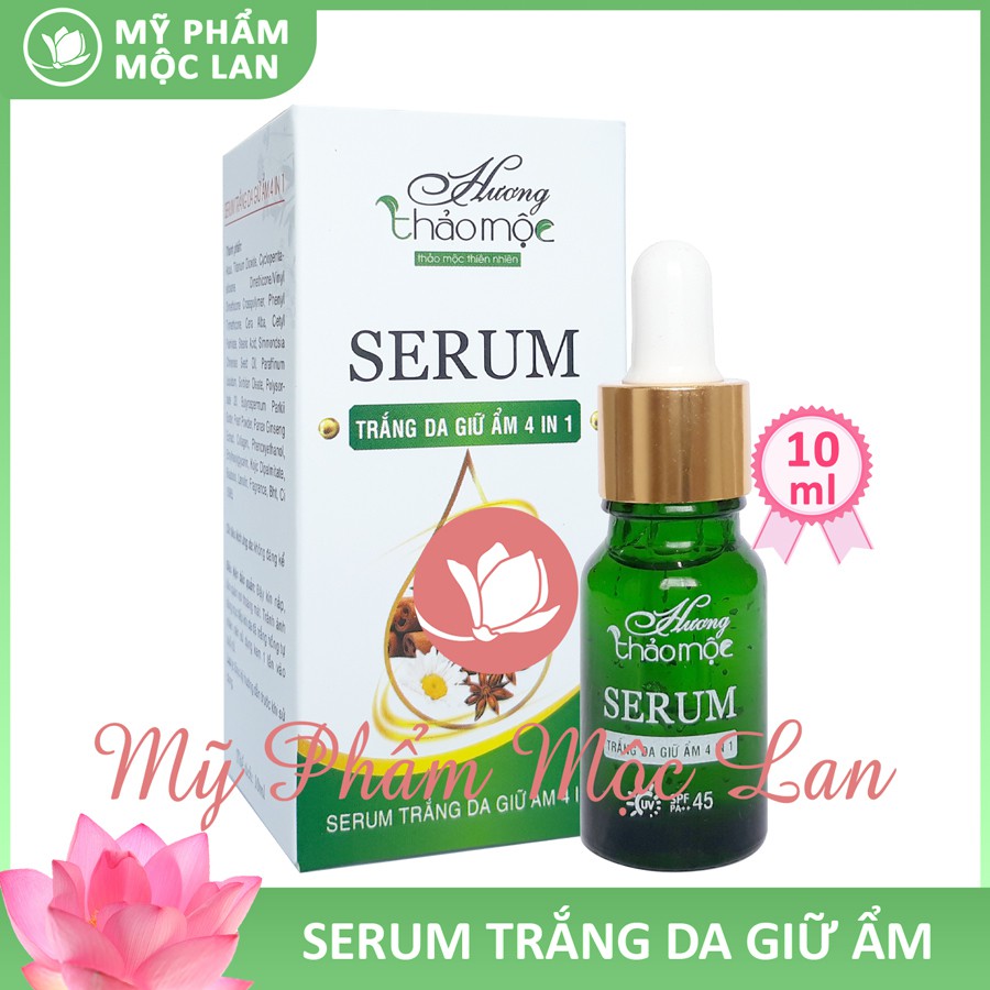 Serum dưỡng da, giữ ẩm, se khít lỗ chân lông, chống nắng - Serum Hương Thảo Mộc 10ml - Mỹ phẩm Mộc Lan - SHTMTDA10